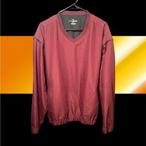Grand Slam Golf - Pullover Windbreaker - Size XL - Burgundy w/ Black Mesh Lining